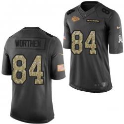 [Mens/Womens/Youth]Worthen Kansas City Football Team Jerseys -Kansas City #84 Naz Worthen Salute To Service Jersey