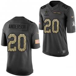 [Mens/Womens/Youth]Anderson Dallas Football Team Jerseys -Dallas #20 Richie Anderson Salute To Service Jersey