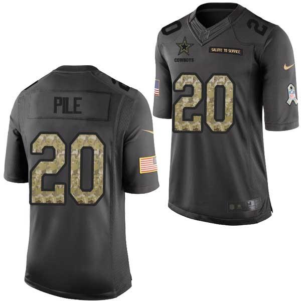 [Mens/Womens/Youth]Pile Dallas Football Team Jerseys -Dallas #20 Willie Pile Salute To Service Jersey