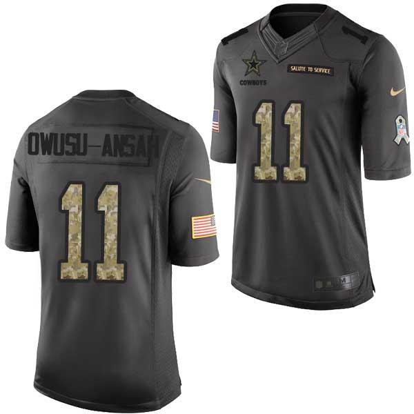 [Mens/Womens/Youth]Owusu-Ansah Dallas Football Team Jerseys -Dallas #11 Akwasi Owusu-Ansah Salute To Service Jersey