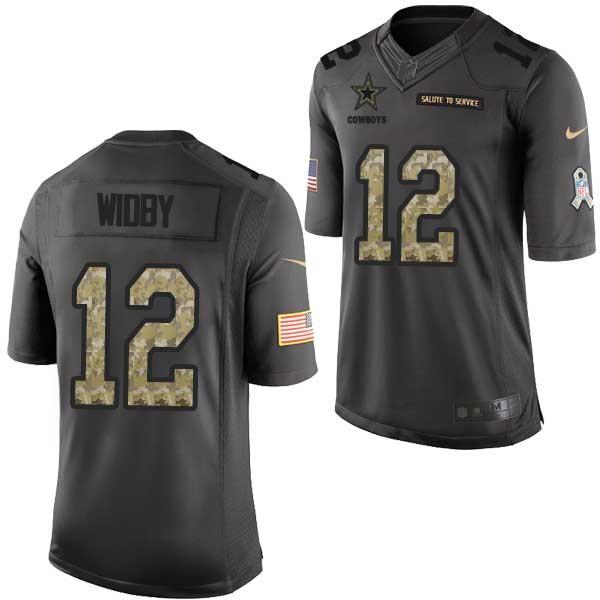 [Mens/Womens/Youth]Widby Dallas Football Team Jerseys -Dallas #12 Ron Widby Salute To Service Jersey