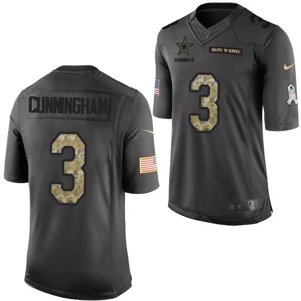 [Mens/Womens/Youth]Cunningham Dallas Football Team Jerseys -Dallas #3 Richie Cunningham Salute To Service Jersey