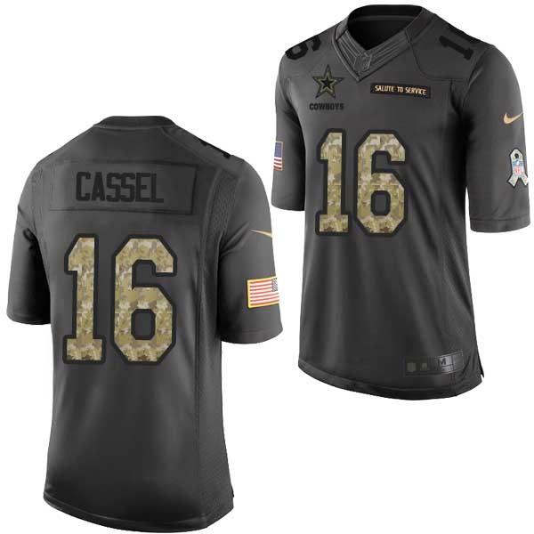 [Mens/Womens/Youth]Cassel Dallas Football Team Jerseys -Dallas #16 Matt Cassel Salute To Service Jersey