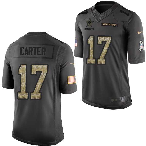 [Mens/Womens/Youth]Carter Dallas Football Team Jerseys -Dallas #17 Quincy Carter Salute To Service Jersey