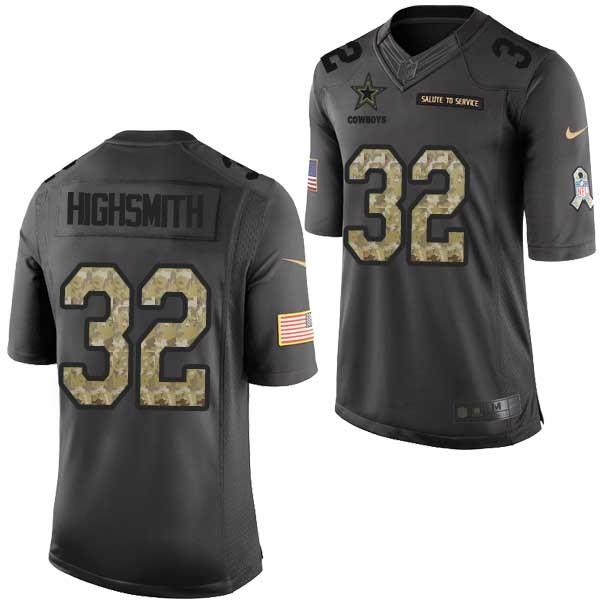 [Mens/Womens/Youth]Highsmith Dallas Football Team Jerseys -Dallas #32 Alonzo Highsmith Salute To Service Jersey