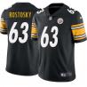 Black Mens Womens Youth Pete Rostosky Steelers #63 Stitched American Football Jersey