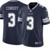 Navy Billy Cundiff Cowboys #3 Stitched American Football Jersey Custom Sewn-on Patches Mens Womens Youth