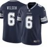 Navy Donovan Wilson Cowboys #6 Stitched American Football Jersey Custom Sewn-on Patches Mens Womens Youth