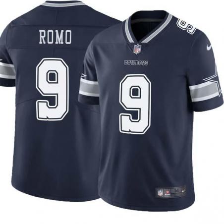 Navy Tony Romo Cowboys #9 Stitched American Football Jersey Custom Sewn-on Patches Mens Womens Youth