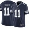 Navy Mike Quinn Cowboys #11 Stitched American Football Jersey Custom Sewn-on Patches Mens Womens Youth