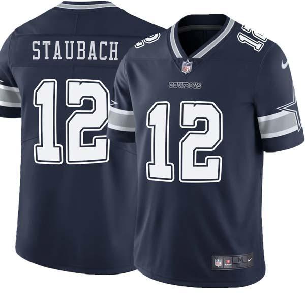 Navy Roger Staubach Cowboys #12 Stitched American Football Jersey Custom Sewn-on Patches Mens Womens Youth