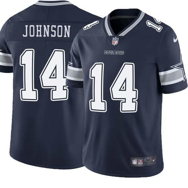 Navy Brad Johnson Cowboys #14 Stitched American Football Jersey Custom Sewn-on Patches Mens Womens Youth