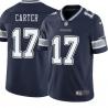 Navy Quincy Carter Cowboys #17 Stitched American Football Jersey Custom Sewn-on Patches Mens Womens Youth