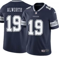 Navy Lance Alworth Cowboys #19 Stitched American Football Jersey Custom Sewn-on Patches Mens Womens Youth