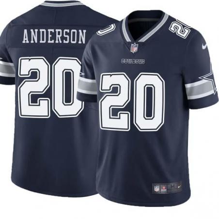 Navy Richie Anderson Cowboys #20 Stitched American Football Jersey Custom Sewn-on Patches Mens Womens Youth