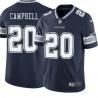 Navy Ibraheim Campbell Cowboys #20 Stitched American Football Jersey Custom Sewn-on Patches Mens Womens Youth