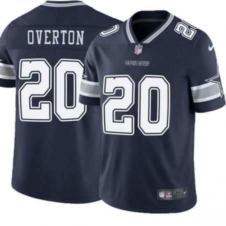 Navy Jerry Overton Cowboys #20 Stitched American Football Jersey Custom Sewn-on Patches Mens Womens Youth