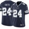 Navy J.D. Smith Cowboys #24 Stitched American Football Jersey Custom Sewn-on Patches Mens Womens Youth