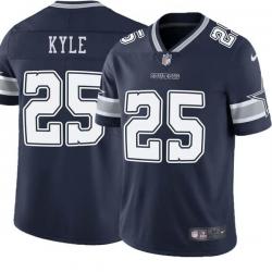 Navy Aaron Kyle Cowboys #25 Stitched American Football Jersey Custom Sewn-on Patches Mens Womens Youth