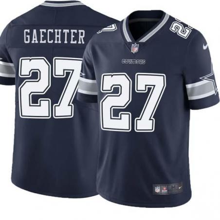 Navy Mike Gaechter Cowboys #27 Stitched American Football Jersey Custom Sewn-on Patches Mens Womens Youth