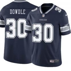 Navy Mike Dowdle Cowboys #30 Stitched American Football Jersey Custom Sewn-on Patches Mens Womens Youth