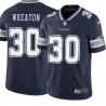 Navy Kenny Wheaton Cowboys #30 Stitched American Football Jersey Custom Sewn-on Patches Mens Womens Youth