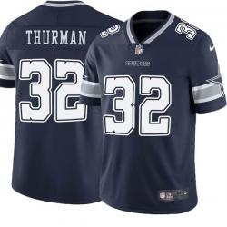 Navy Dennis Thurman Cowboys #32 Stitched American Football Jersey Custom Sewn-on Patches Mens Womens Youth