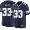 Navy Gene Babb Cowboys #33 Stitched American Football Jersey Custom Sewn-on Patches Mens Womens Youth