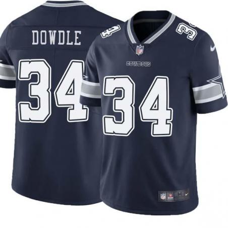 Navy Rico Dowdle Cowboys #34 Stitched American Football Jersey Custom Sewn-on Patches Mens Womens Youth