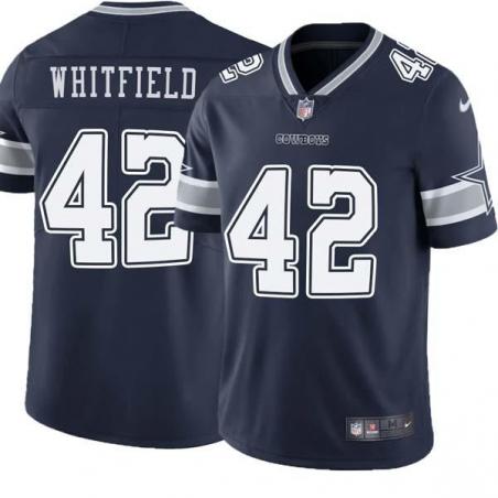 Navy A.D. Whitfield Cowboys #42 Stitched American Football Jersey Custom Sewn-on Patches Mens Womens Youth