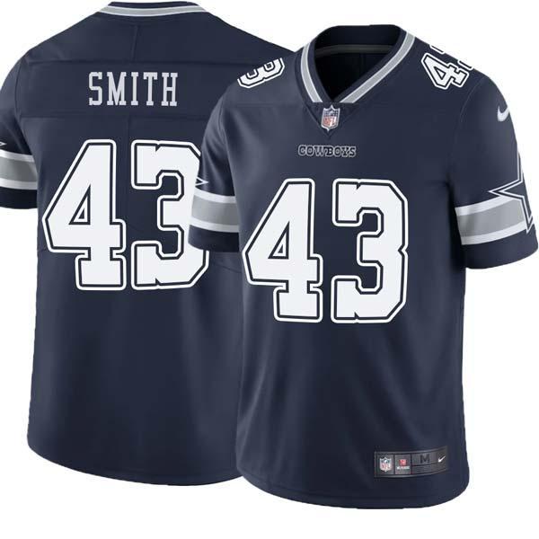 Navy Malcolm Smith Cowboys #43 Stitched American Football Jersey Custom Sewn-on Patches Mens Womens Youth