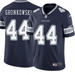 Navy Chris Gronkowski Cowboys #44 Stitched American Football Jersey Custom Sewn-on Patches Mens Womens Youth