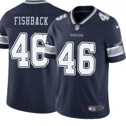 Navy Joe Fishback Cowboys #46 Stitched American Football Jersey Custom Sewn-on Patches Mens Womens Youth