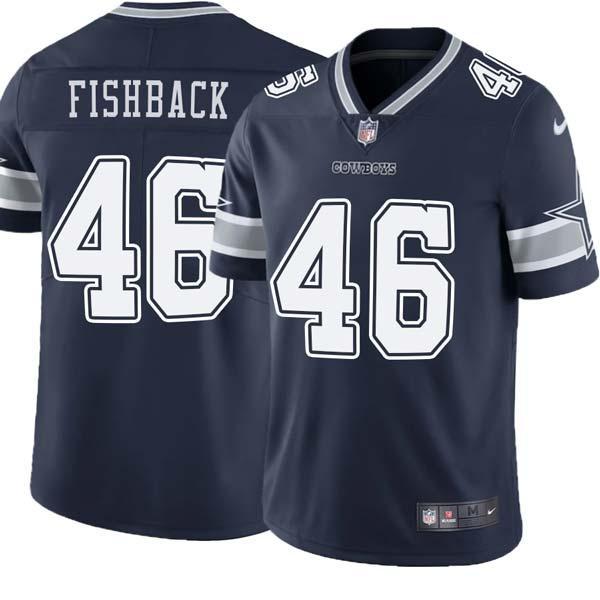 Navy Joe Fishback Cowboys #46 Stitched American Football Jersey Custom Sewn-on Patches Mens Womens Youth