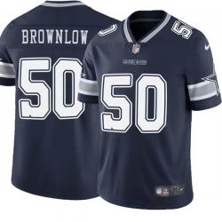 Navy Darrick Brownlow Cowboys #50 Stitched American Football Jersey Custom Sewn-on Patches Mens Womens Youth