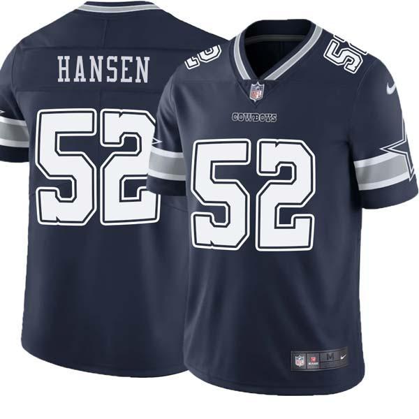 Navy Wayne Hansen Cowboys #52 Stitched American Football Jersey Custom Sewn-on Patches Mens Womens Youth