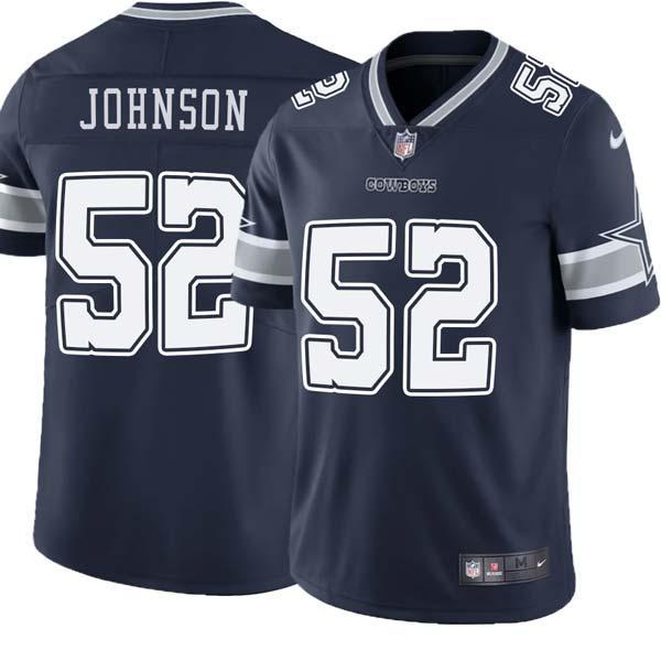 Navy Al Johnson Cowboys #52 Stitched American Football Jersey Custom Sewn-on Patches Mens Womens Youth