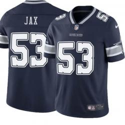 Navy Garth Jax Cowboys #53 Stitched American Football Jersey Custom Sewn-on Patches Mens Womens Youth