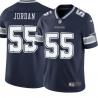 Navy Lee Roy Jordan Cowboys #55 Stitched American Football Jersey Custom Sewn-on Patches Mens Womens Youth