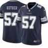 Navy Bruce Huther Cowboys #57 Stitched American Football Jersey Custom Sewn-on Patches Mens Womens Youth