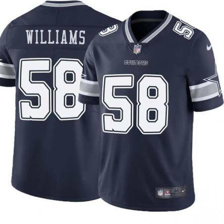 Navy Jason Williams Cowboys #58 Stitched American Football Jersey Custom Sewn-on Patches Mens Womens Youth