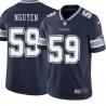 Navy Dat Nguyen Cowboys #59 Stitched American Football Jersey Custom Sewn-on Patches Mens Womens Youth