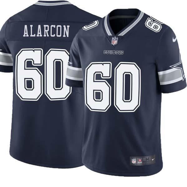 Navy Isaac Alarcon Cowboys #60 Stitched American Football Jersey Custom Sewn-on Patches Mens Womens Youth