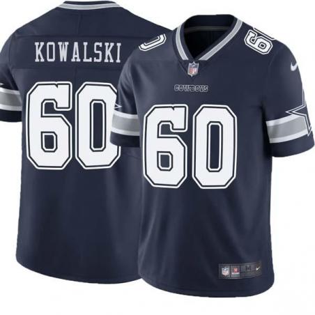 Navy Kevin Kowalski Cowboys #60 Stitched American Football Jersey Custom Sewn-on Patches Mens Womens Youth