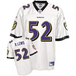 Ray Lewis Baltimore Football Jersey - Baltimore #52 Football Jersey(White)