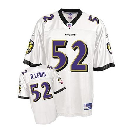 Ray Lewis Baltimore Football Jersey - Baltimore #52 Football Jersey(White)