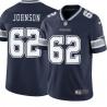 Navy Al Johnson Cowboys #62 Stitched American Football Jersey Custom Sewn-on Patches Mens Womens Youth