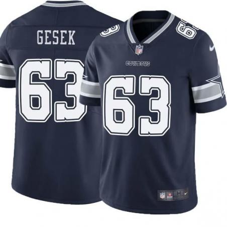 Navy John Gesek Cowboys #63 Stitched American Football Jersey Custom Sewn-on Patches Mens Womens Youth