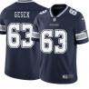 Navy John Gesek Cowboys #63 Stitched American Football Jersey Custom Sewn-on Patches Mens Womens Youth