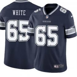 Navy Bob White Cowboys #65 Stitched American Football Jersey Custom Sewn-on Patches Mens Womens Youth